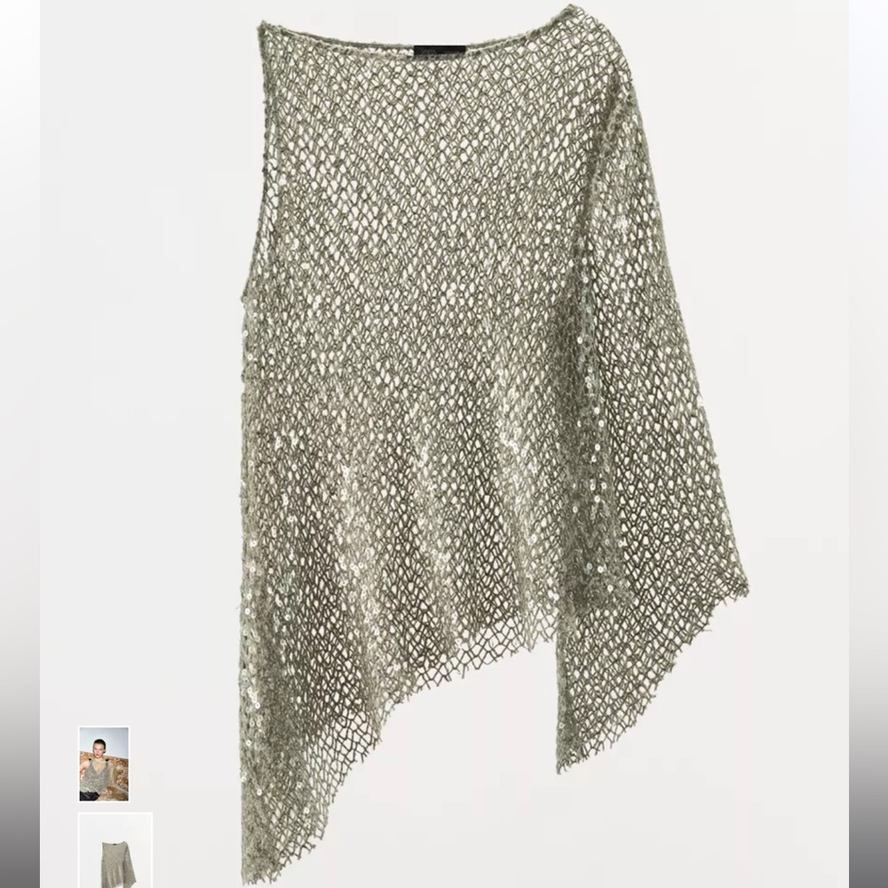 Asymmetrical Sequin Shirt